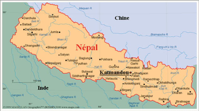 Map of Nepal